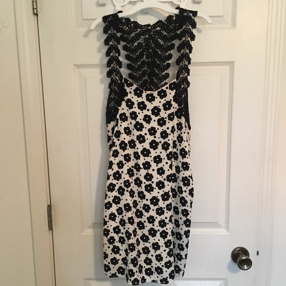 Black and white spring dress